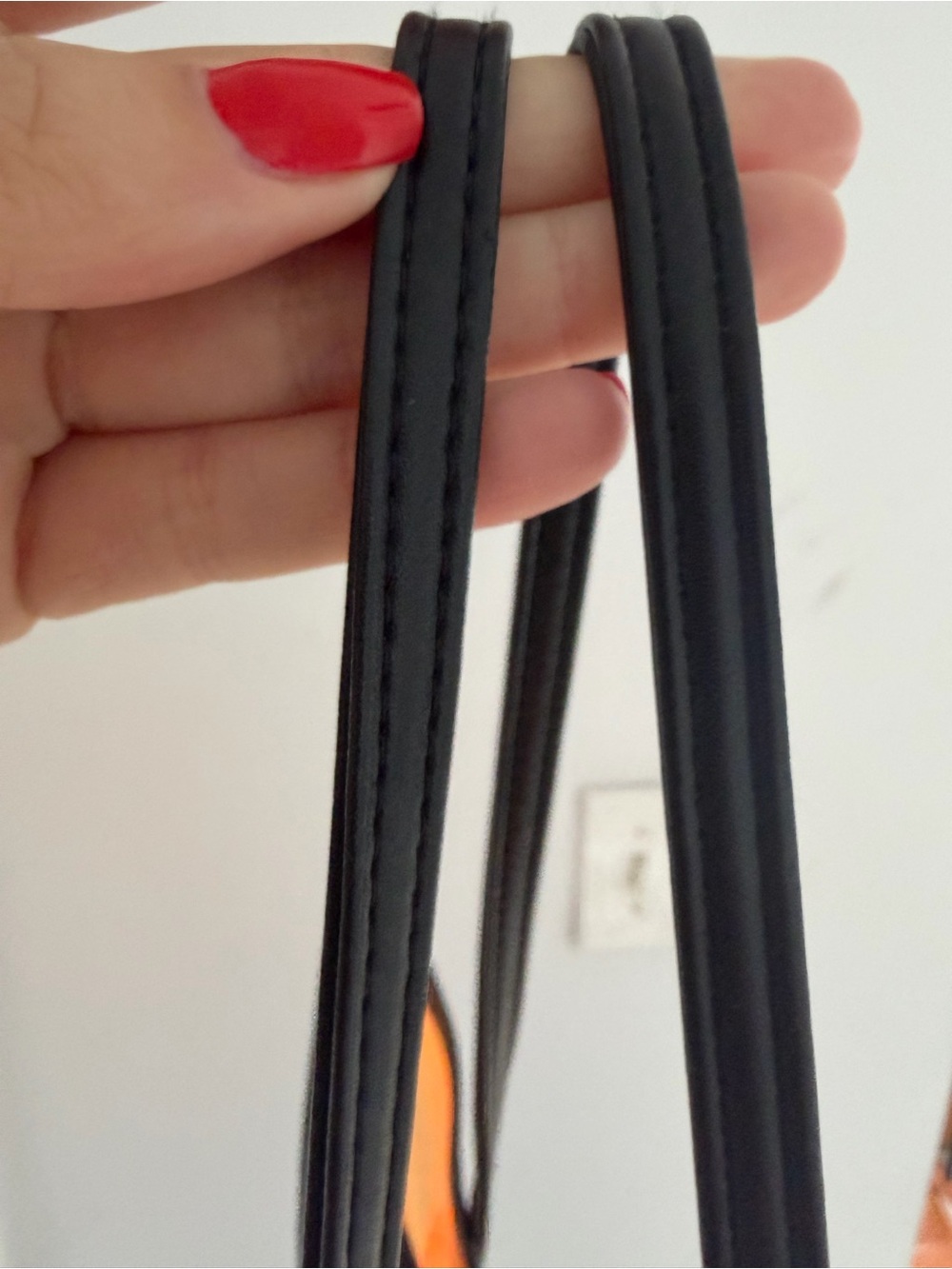 Kendall & Kylie Orange Clear Tote with Black Trim - Picture 4 of 6